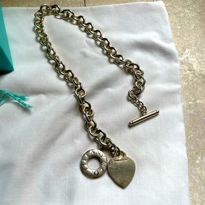 Tiffany & Co. sterling silver heart toggle necklace